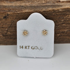 BROQUEL BABY ROSETA ORO 14K