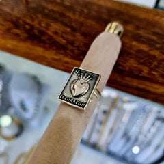 ANILLO CORAZON LOTERIA CM PLATA .925