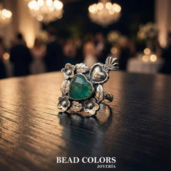 ANILLO SAGRADO CORAZON PIEDRA CM PLATA .925