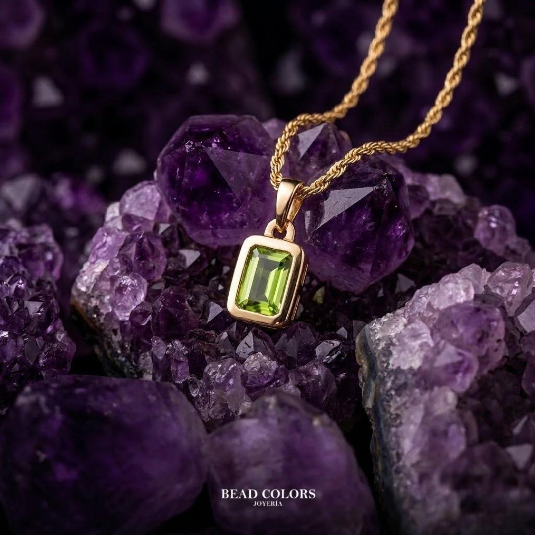 DIJE PERIDOTO ORO 10K