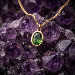 DIJE ZAFIRO VERDE ORO 10K