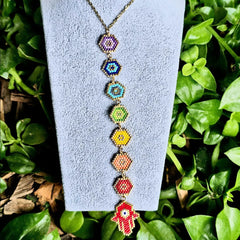 CORBATERO CHAKRA TEJIDO A MANO