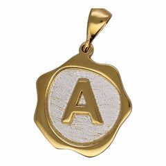 LETRA SELLO DORADO PLATA .925