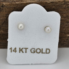 BROQUEL PERLA # 3 ORO 14K
