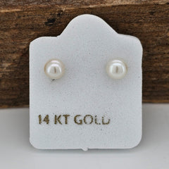 BROQUEL PERLA #4 ORO 14K