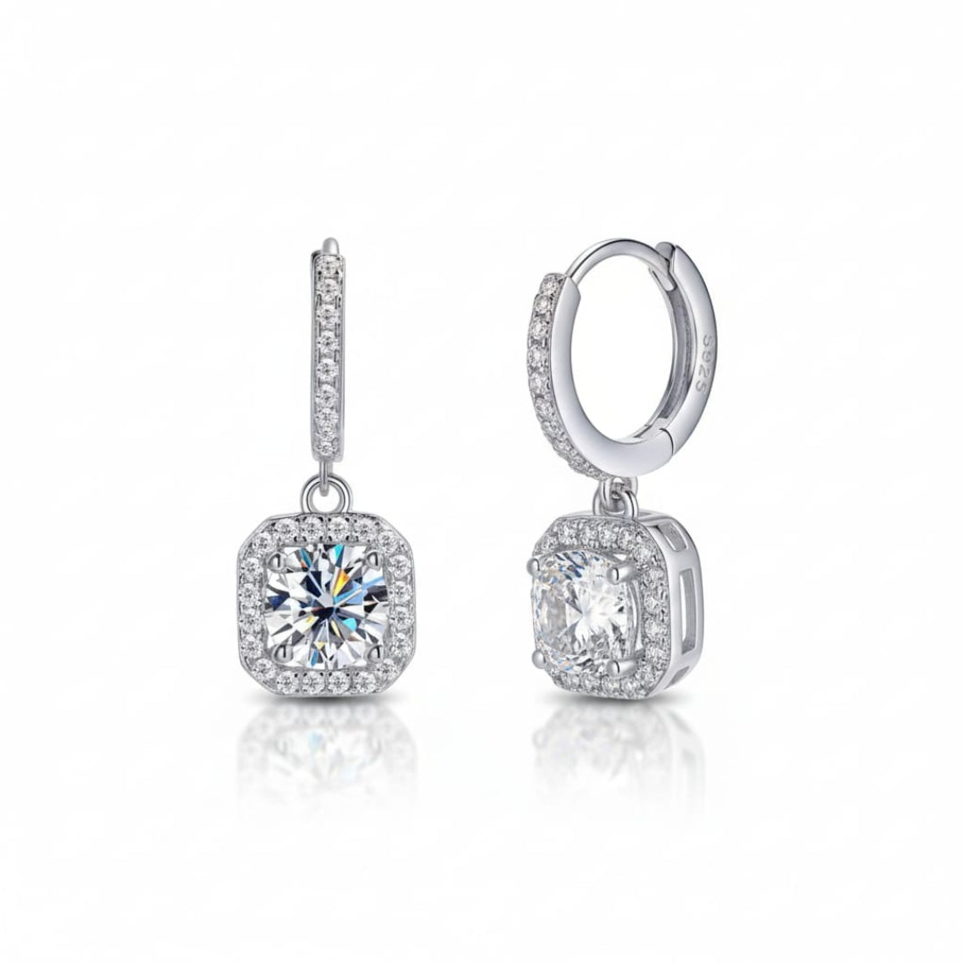 MOISSANITA ARRACADA 5MM PLATA .925