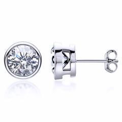 MOISSANITA ARETE PLATA .925