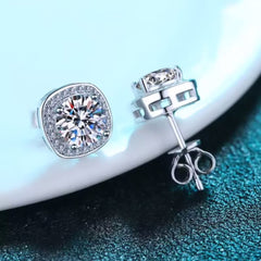 ARETE 4MM .3/.6 CT MOISSANITA/PLATA