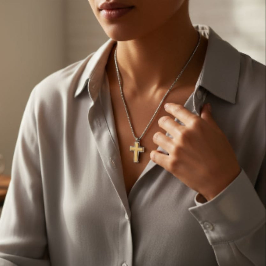 GARGANTILLA CRUZ ACERO