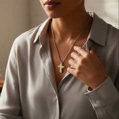 GARGANTILLA CRUZ ACERO