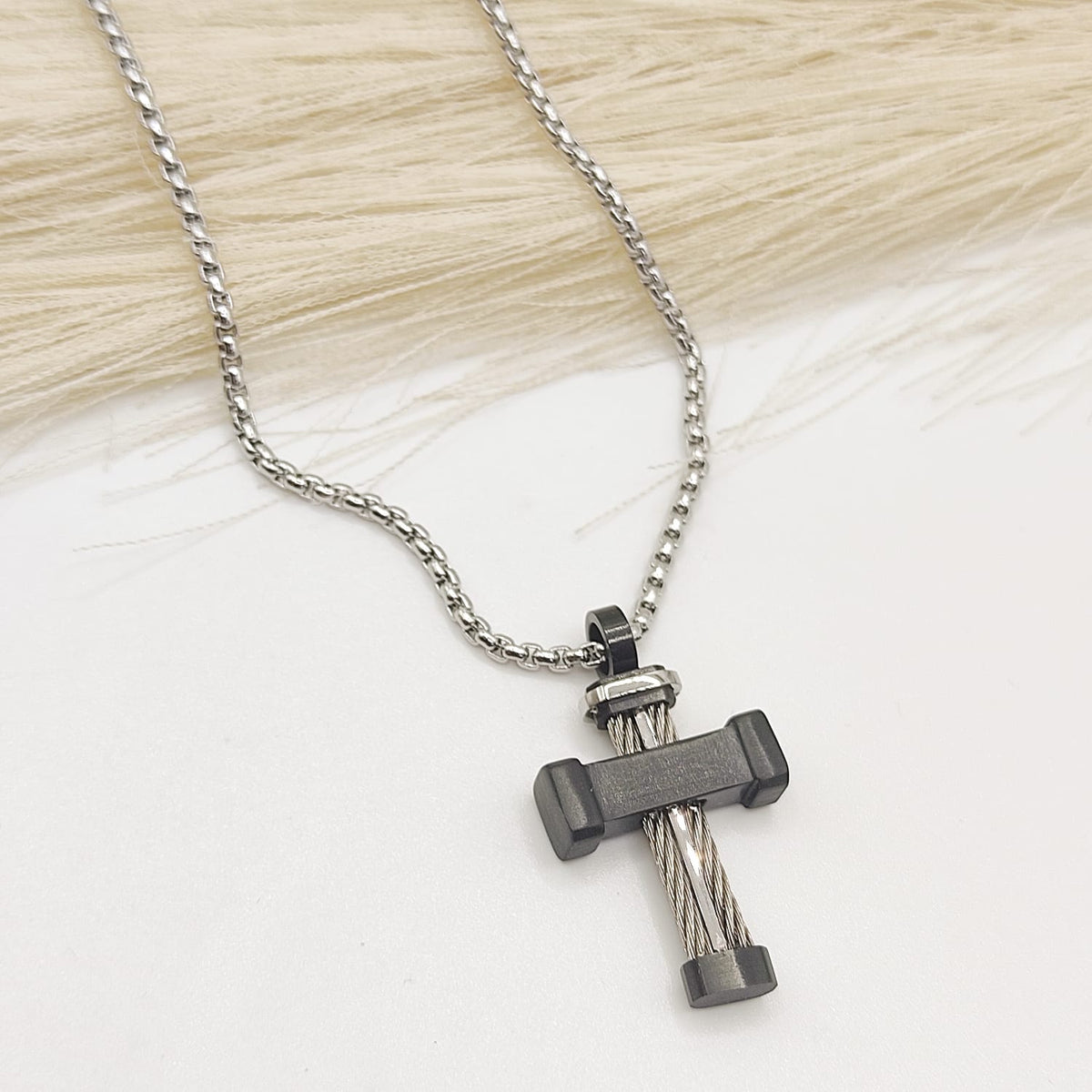 GARGANTILLA CRUZ MP ACERO