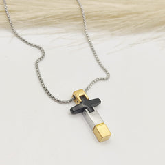 GARGANTILLA CRUZ MP ACERO