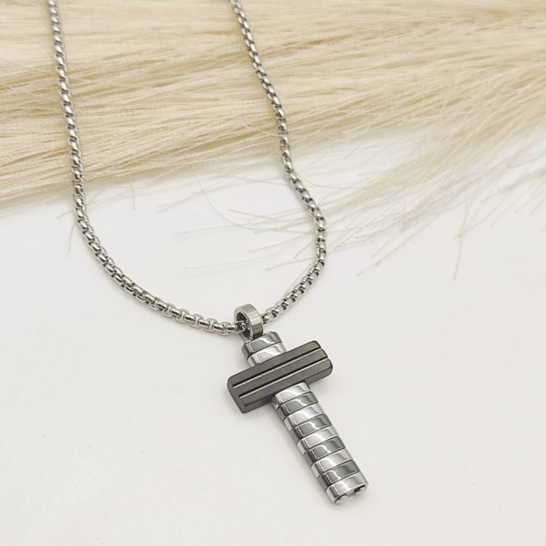 GARGANTILLA CRUZ MP ACERO