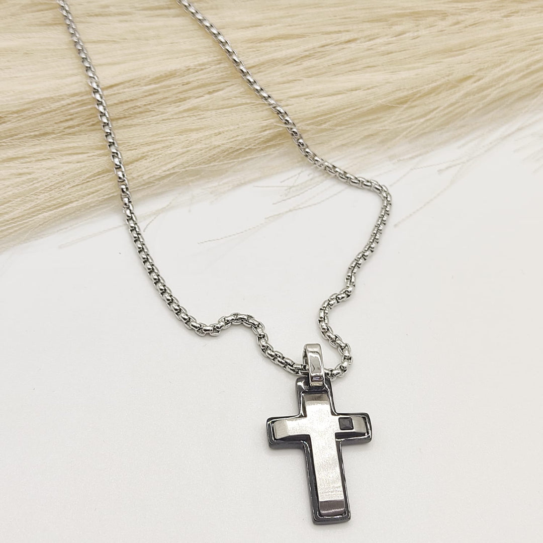 GARGANTILLA CRUZ MP ACERO