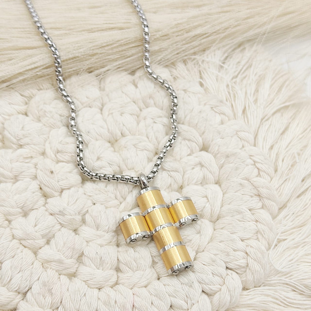 GARGANTILLA CRUZ MP ACERO