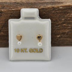 BROQUEL CORAZON/PERLA ORO 10K
