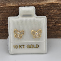 BROQUEL MARIPOSA ORO 10K