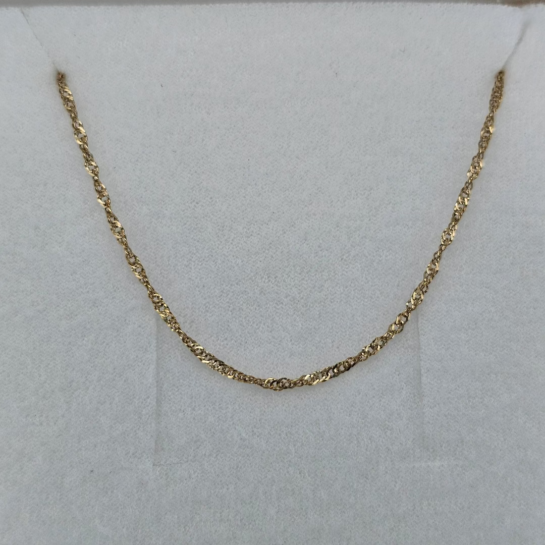 CADENA ESPUMA 45CM ORO 10K