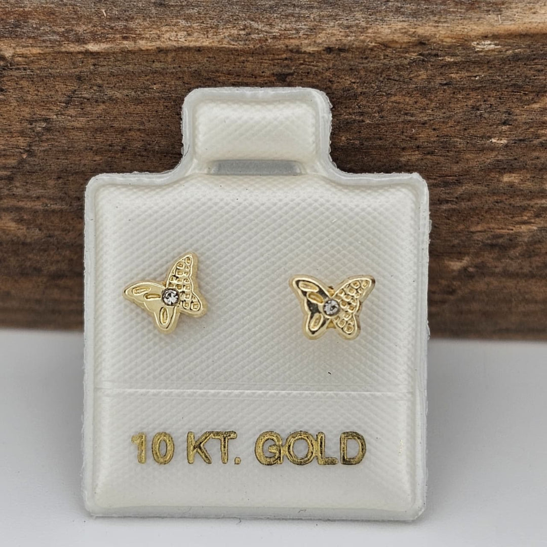 BROQUEL MARIPOSA ORO 10K