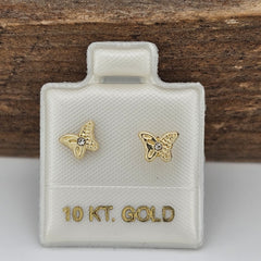 BROQUEL MARIPOSA ORO 10K