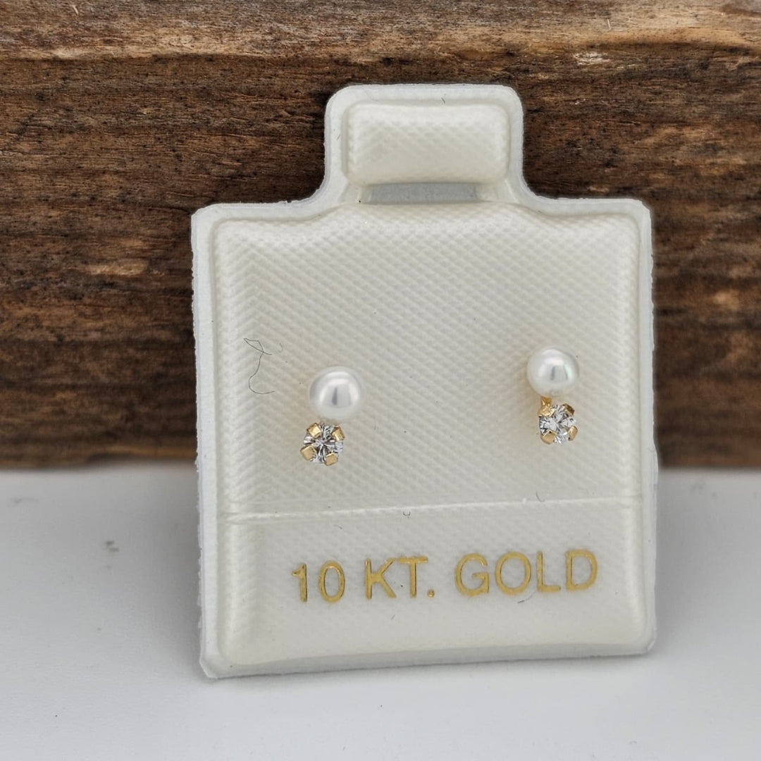 BROQUEL TU Y YO PERLA ORO 10K