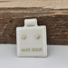 BROQUEL CORAZON BOTON MINI ORO 10K