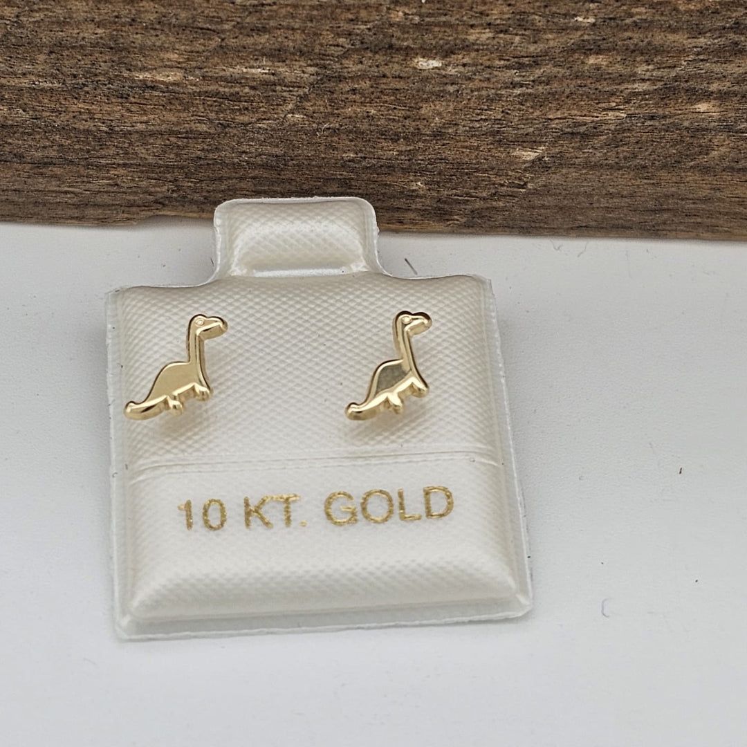 BROQUEL DINO BEBE ORO 10K