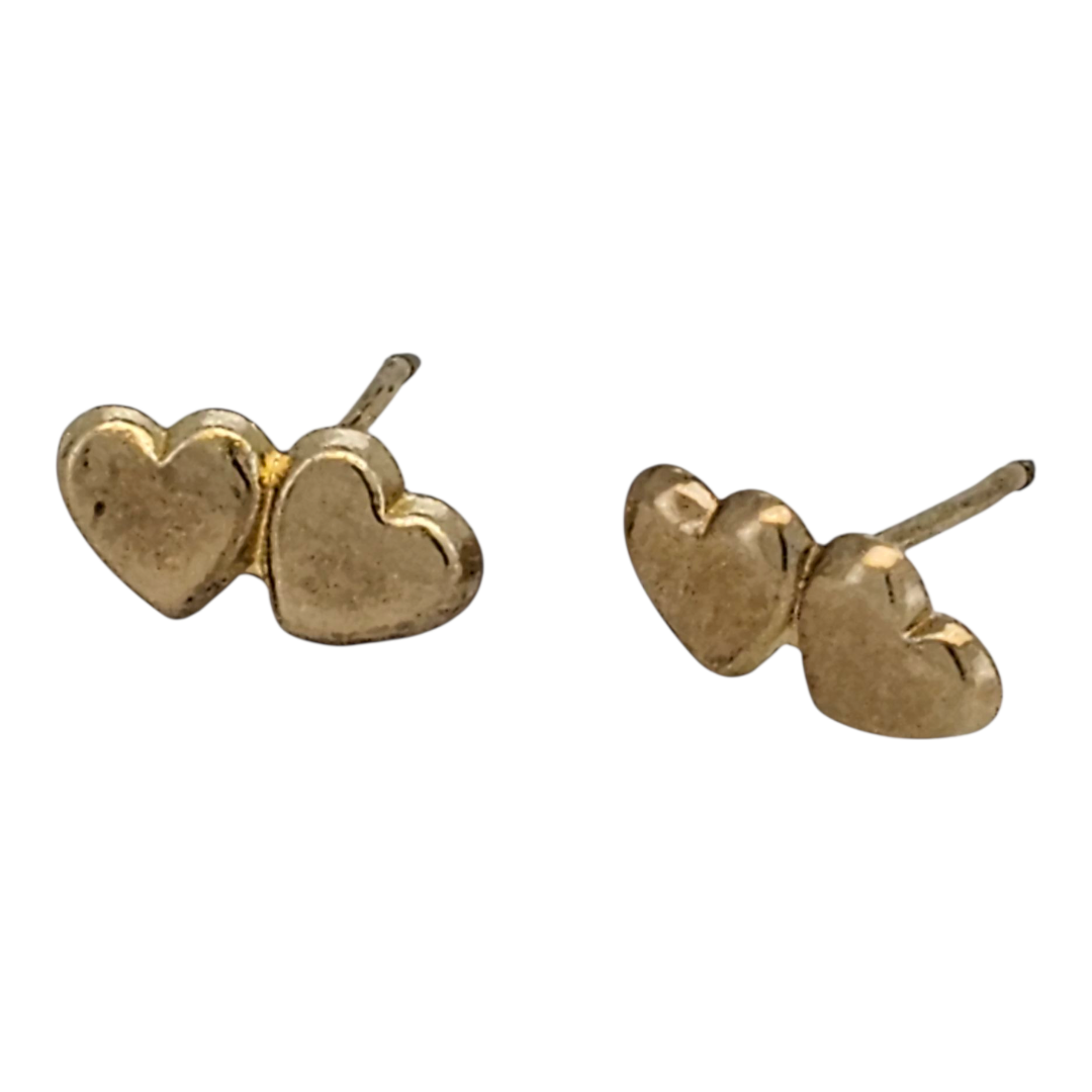 BROQUEL CORAZON DOBLE ORO 10K