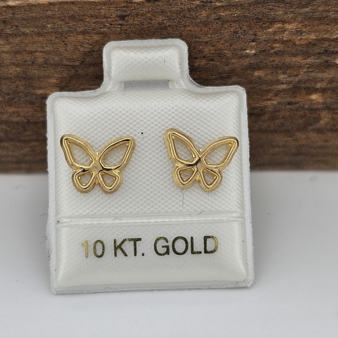 BROQUEL MARIPOSA ORO 10K
