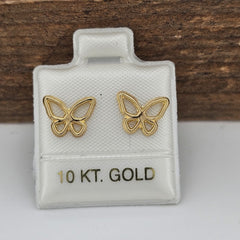BROQUEL MARIPOSA ORO 10K