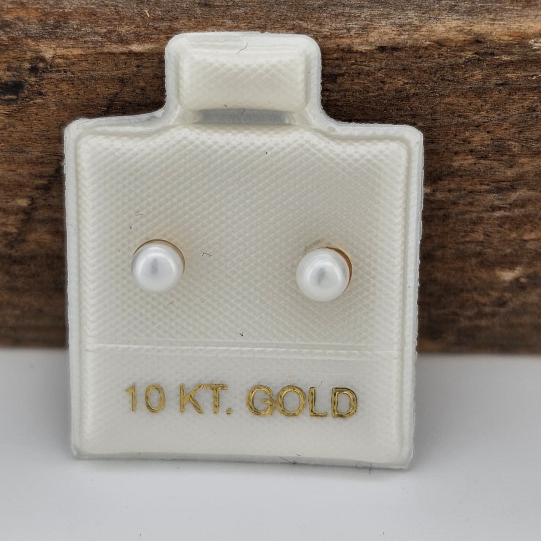 BROQUEL PERLA #4 ORO 10K