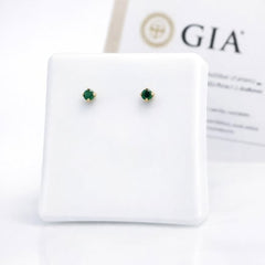 BROQUEL ESMERALDA 2MM ORO 14K