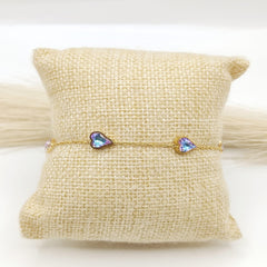PULSERA CORAZON CRISTAL ACERO