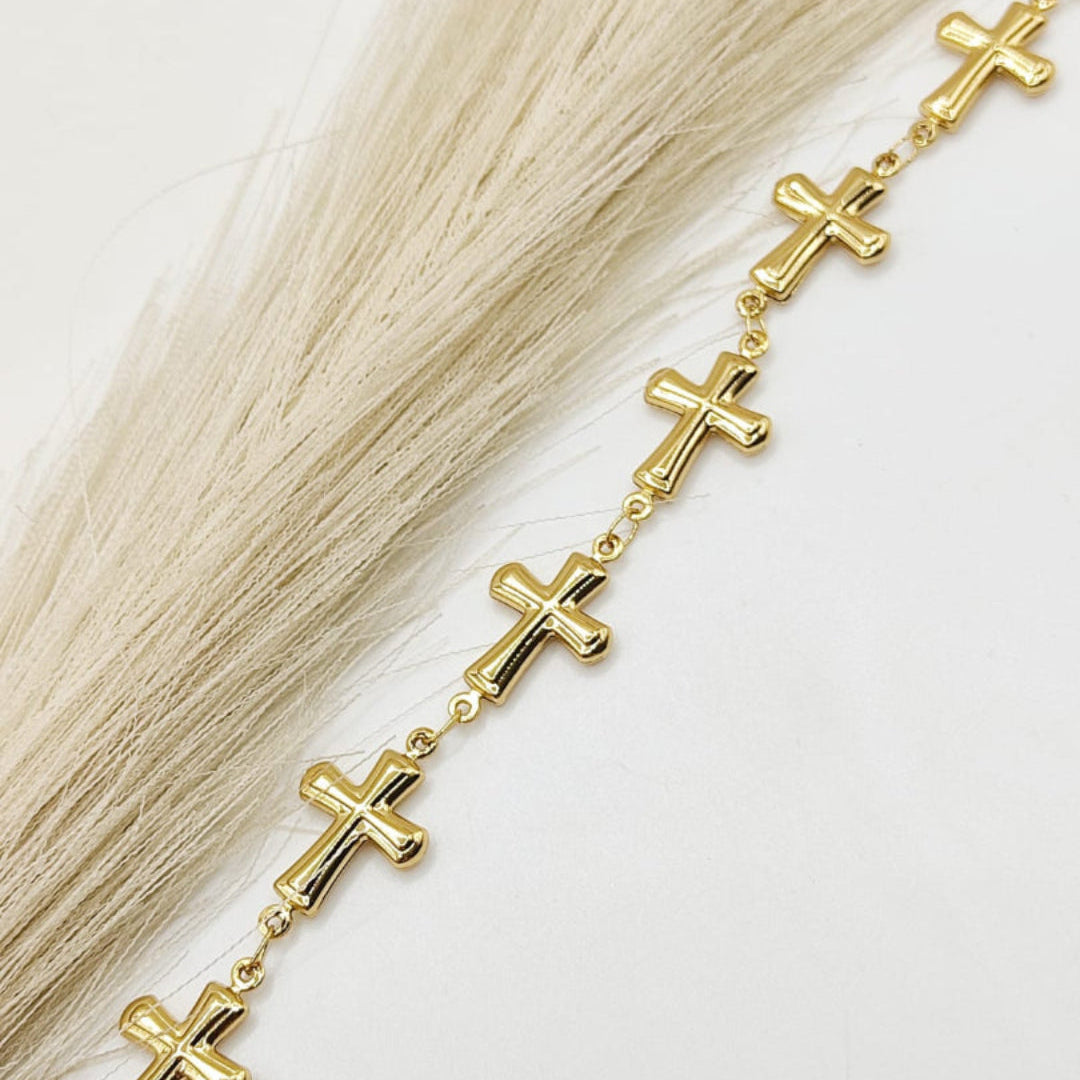 PULSERA CRUZ ACERO