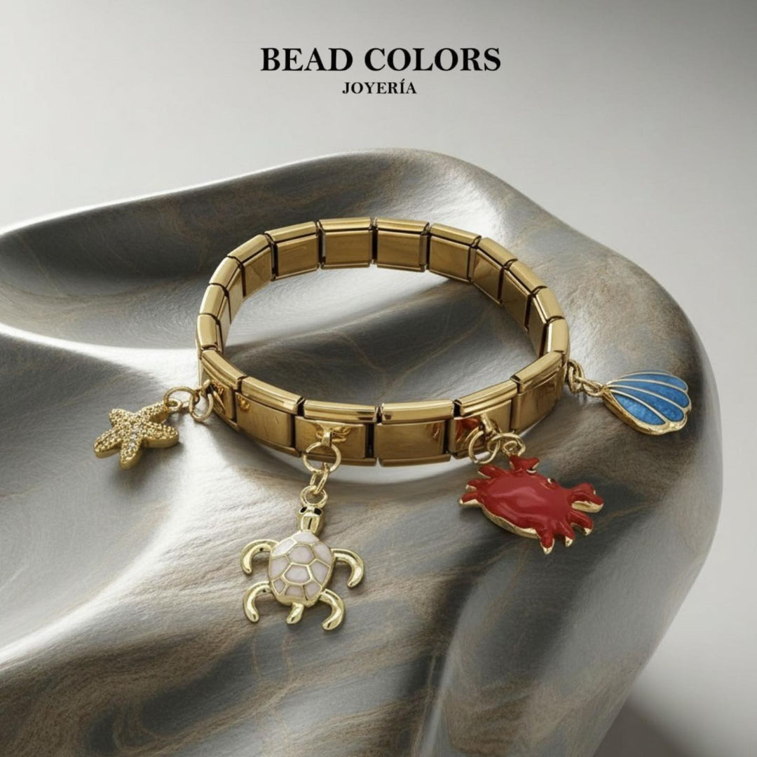 PULSO ITALIANO DIJES DE MAR ACERO