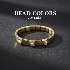 PULSO ITALIANO PERLAS ACERO