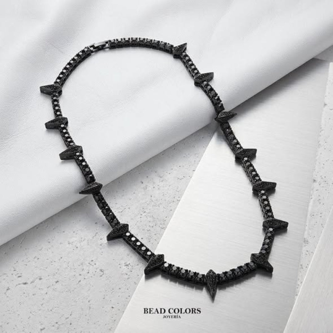 GARGANTILLA ZIRCONIA 50 CM ACERO