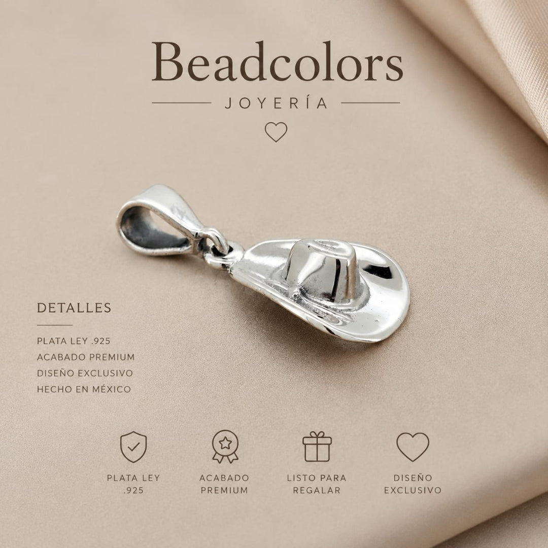DIJE SOMBRERO PLATA .925