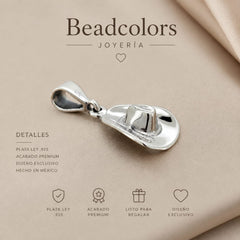 DIJE SOMBRERO PLATA .925