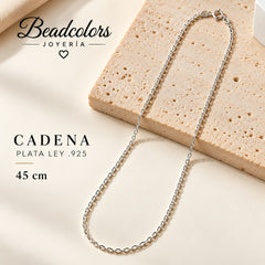 KIT INICIAL MINI P + CADENA 45 CM MATERIAL PLATA LEY 925