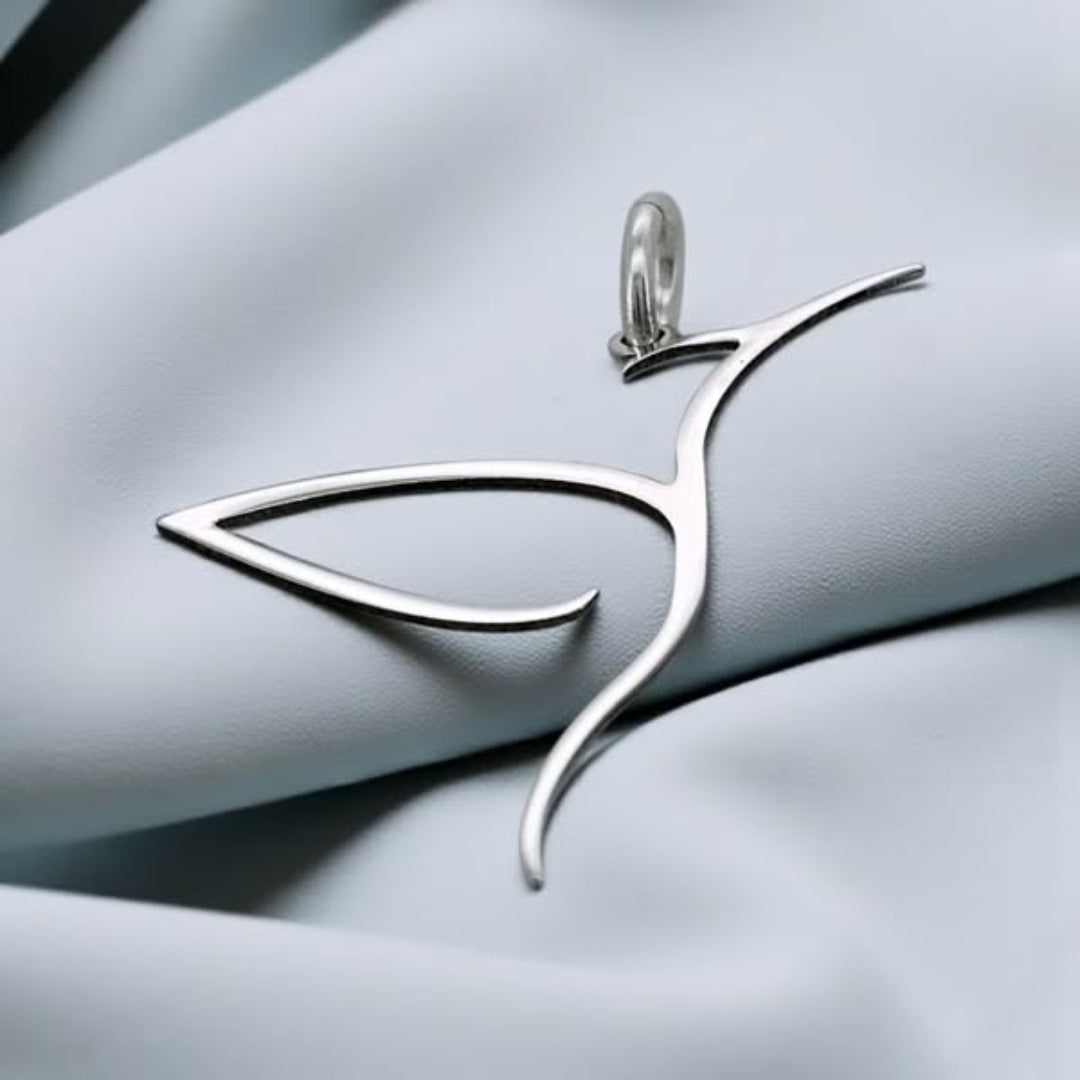 DIJE COLIBRÍ CONTORNO PLATA .925