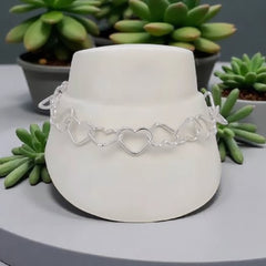 PULSO DE CORAZON PLATA LEY 925