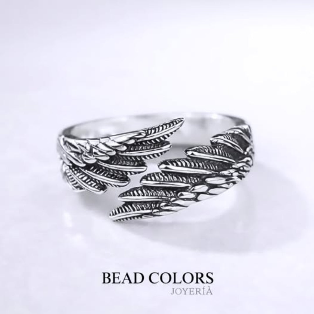 ANILLO ALAS PLATA .925