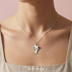 DIJE SNOOPY ESMALTADO PLATA .925
