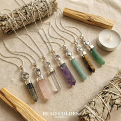 DIJE CUARZO NATURAL PLATA .925