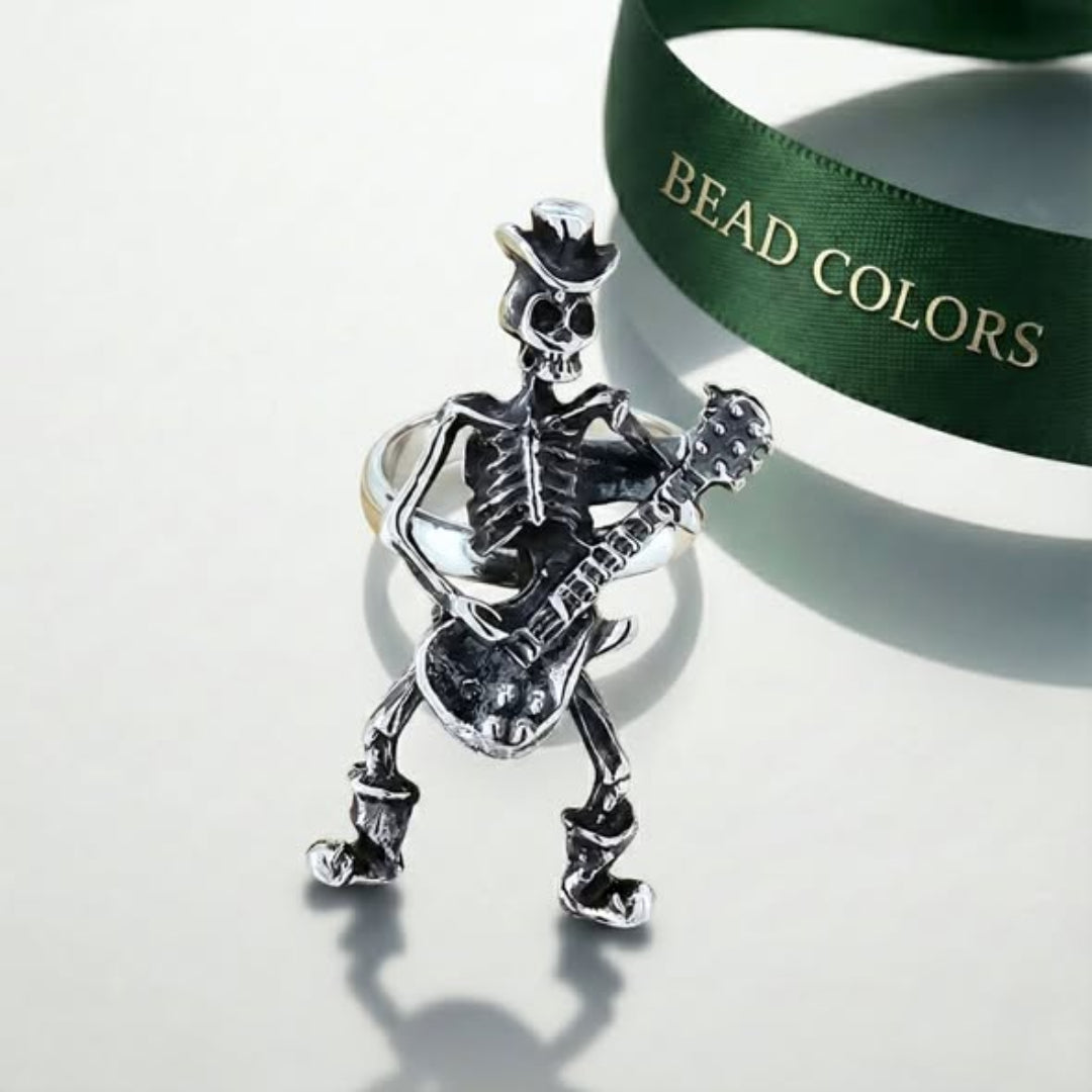 ANILLO CALAVERA/GUITARRA CM PLATA .925