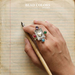 ANILLO LOTERIA EL CORAZON PIEDRA CM PLATA .925