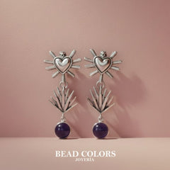 ARETE SAGRADO CORAZON/AGAVE/PIEDRA CM PLATA .925