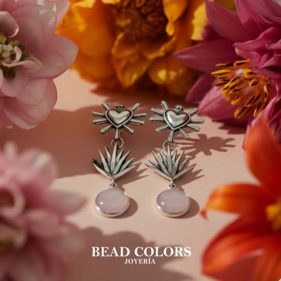 ARETE SAGRADO CORAZON/AGAVE/PIEDRA CM PLATA .925