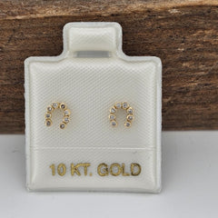 BROQUEL HERRADURA C/ZIRCONIA ORO 10K